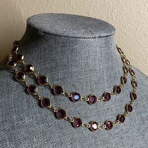 Elegant Gold and Purple Necklace